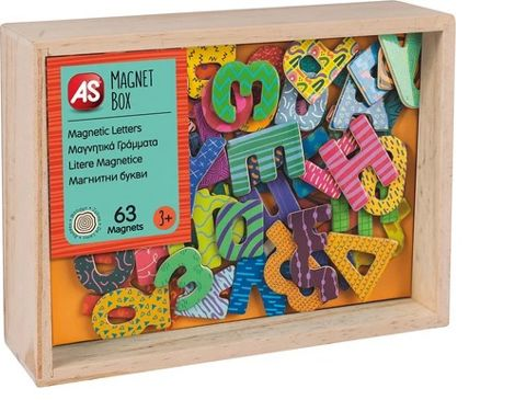 AS Company Magnet Box Wooden Letters 1029-64048  / Bricks- Magnetics   