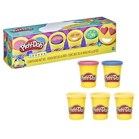  Play-Doh Color Me Happy 5-Pack with 3 Emoji-Inspired Cans  / Plasticine   