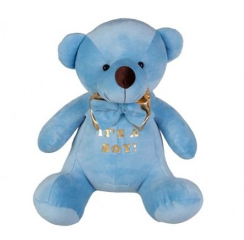 TEDDY 25CM BLUE VELVET GOLD  / Other Plush Toys   