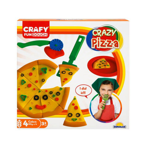 Sunman Crafy Fun Dough Children's Clay Set Crazy Pizza 10 Pcs S01002012  / Constructions   