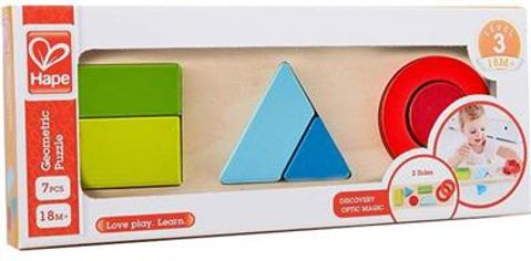 Hape Happy Puzzles Wooden puzzle geometric shapes (E1615A)  / Wooden Toys   