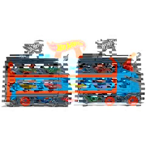 Mattel Hot Wheels Νταλίκες - Πίστα 2 Σε 1 Αγώνων Με 3 Αυτοκινητάκια Κλίμακας 1:64 GVG37  / Αγόρι Αμάξια-Μηχανές-Τρένα-Τανκς-αεροπλανα-ελικοπτερα   