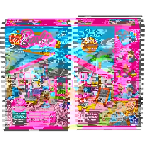 Mattel Mega Bloks Barbie House Malibu - 300 Pcs (GWR34)  / Bricks- Magnetics   