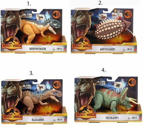 Jurassic World Δεινοσαυρος Με Κινουμενα Μελη 4 Σχεδια  / Δεινόσαυροι-Ζώα   