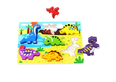 Tooky Toy :: WOODEN WEDGED DINOSAURS  / Wooden Toys   