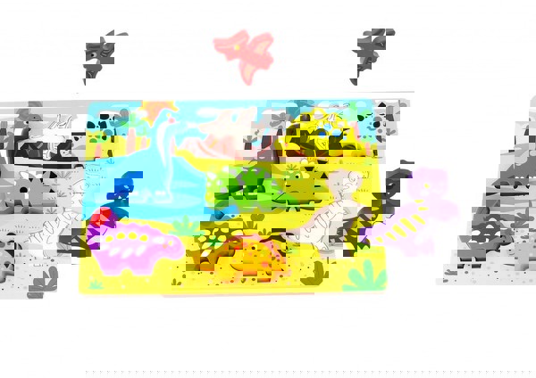 Tooky Toy :: WOODEN WEDGED DINOSAURS 