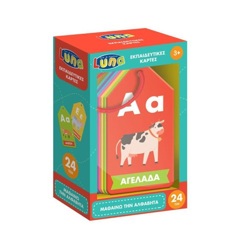 EDUCATIONAL CARDS I LEARN THE ALPHABET 24PCS LUNA   / Other Board Games   
