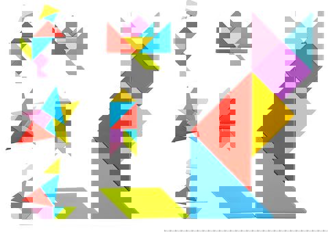 TAGGRAM PUZZLE  / Wooden Toys   