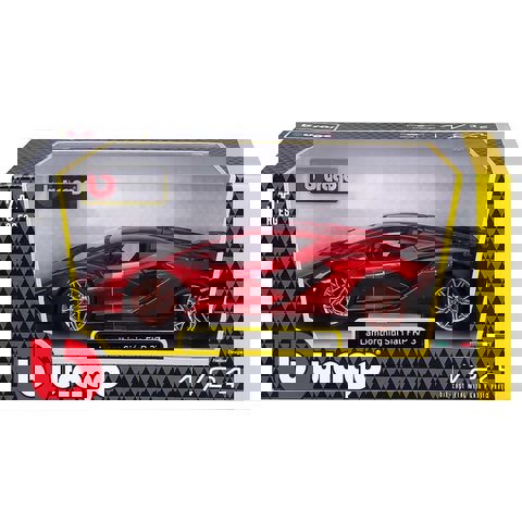 Bburago 1/24 Plus Lamborghini Sian FKP 37 Red Μεταλλική Μινιατούρα (18-21099-R)  / Αγόρι Αμάξια-Μηχανές-Τρένα-Τανκς-αεροπλανα-ελικοπτερα   