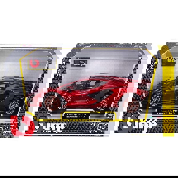 Bburago 1/24 Plus Lamborghini Sian FKP 37 Red Μεταλλική Μινιατούρα (18-21099-R) 