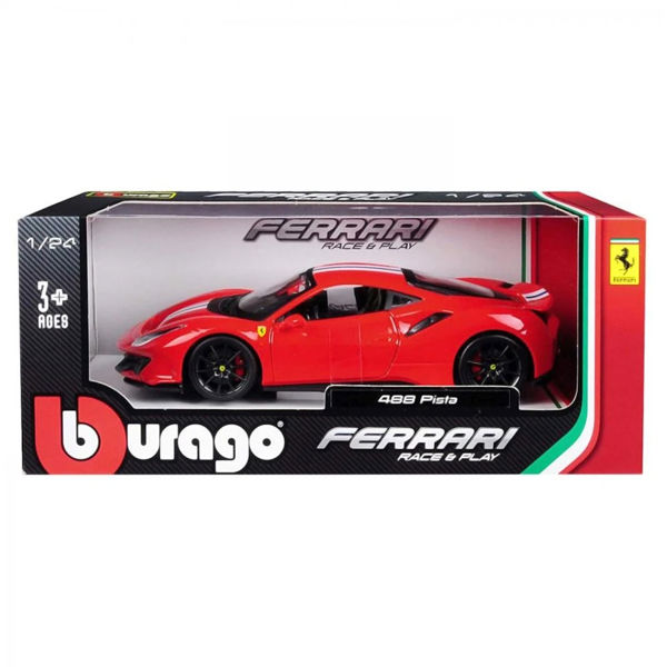 Bburago 1/24 Ferrari Race & Play – Ferrari 488 Pista Diecast (18-26026) 