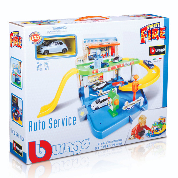 Bburago 1/43 Street Fire Auto Service Car Station (18-30039) 