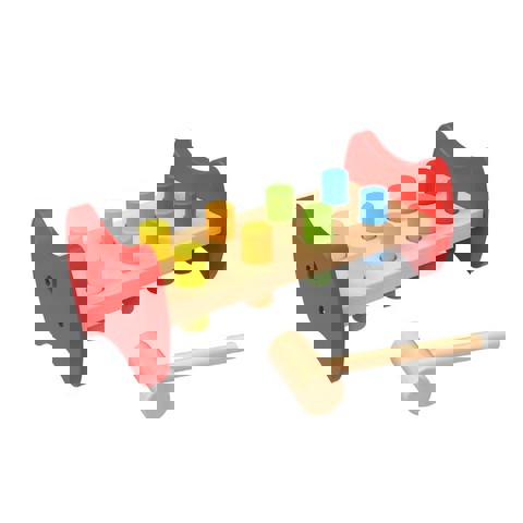 Tooky Toy :: WOODEN BENCH WITH HAMMER  / Wooden Toys   