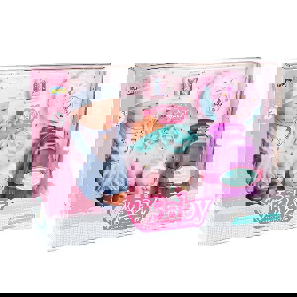 25CM DOLL WITH TRAVEL SET 35X7.5X23CM LUNA 