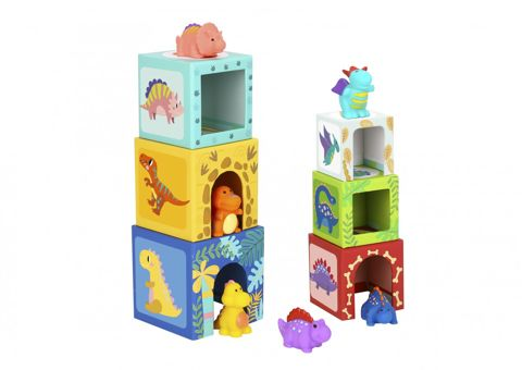 Tooky Toy :: DINOSAUR STACKING CUBES  / Other Infants   