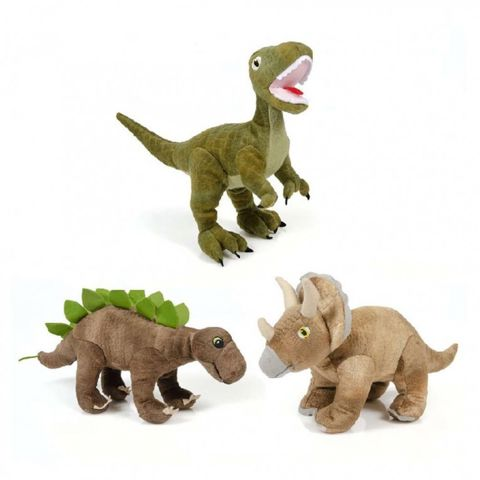 Plush Lifelike Dinosaur 30cm. - 3 Drawings (20755)  / Other Plush Toys   