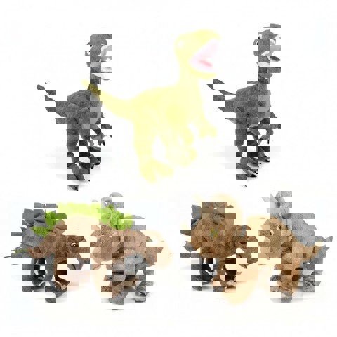 Plush Lifelike Dinosaur 30cm. - 3 Drawings (20755)  / Other Plush Toys   