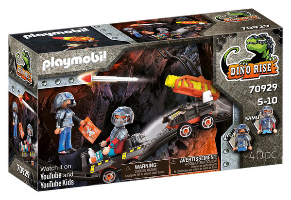 PLAYMOBIL DINOS RISE ΜΑΧΗΤΕΣ ΜΕ ΟΧΗΜΑ ΜΕΤΑΦΟΡΑΣ ΠΥΡΑΥΛΩΝ (#70929) 