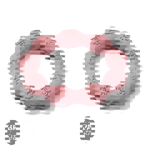 BabyOno: Μασητικό από μαλακή σιλικόνη - Κρίκος ροζ  / Βρεφικά   