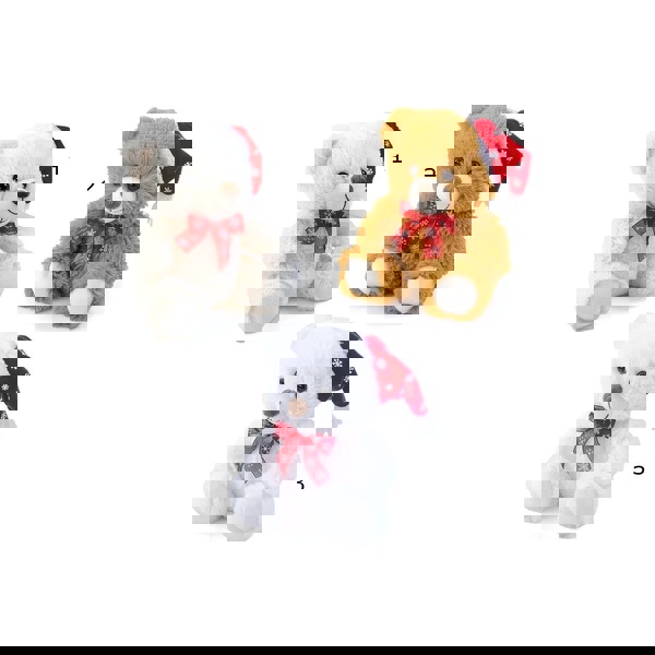 Christakopoulos Teddy Bear with Hat and Bow 3 Colors 20cm. - 1 pc 