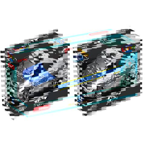 ΟΧΗΜΑ ΑΣΤΥΝΟΜΙΑ 1:14 ΑΣΗΜΙ FRICTION ΜΕ ΗΧΟ ΚΑΙ ΦΩΣ 30Χ13Χ16,5CM LUNA  / Αγόρι Αμάξια-Μηχανές-Τρένα-Τανκς-αεροπλανα-ελικοπτερα   