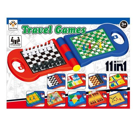 BOARD GAME 11 IN 1 TRAVEL EDITION   / Board Games- Educational   