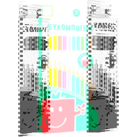 Ξυλομπογιές 12 - Ο Κύριος Δυνατός 2  / Σετ ζωγραφικής-Σχολικά   