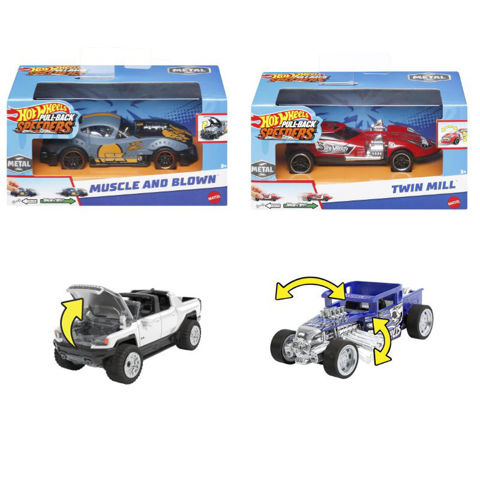 Mattel Hot Wheels Αυτοκινητάκια Pull Back 1:43 - Σχέδια HPR70  / Αγόρι   