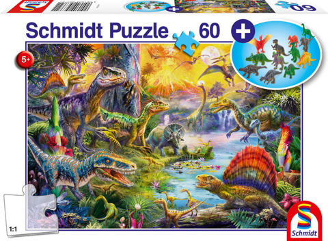56372 Παζλ 60 – Dinosaurs με φιγούρες  /  Puzzles   