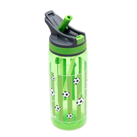 Yolo plastic mug with straw 500ml football (10501)  / School Supplies   
