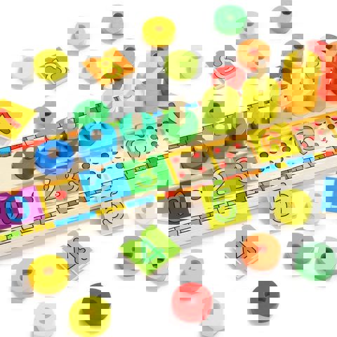 Rainbow Donuts Count＆Match Numbers  / Wooden Toys   