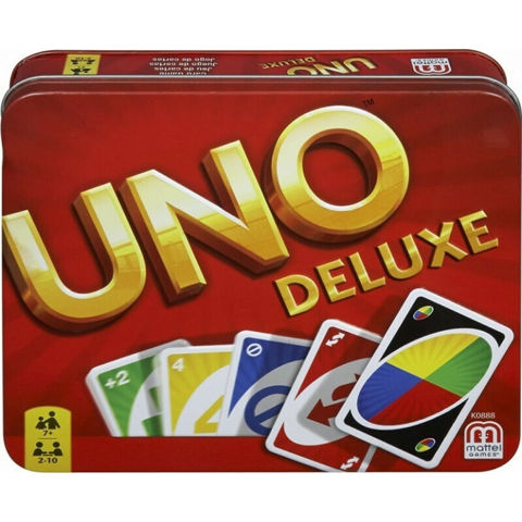 Παιχνίδι Επιτραπέζιο Uno Deluxe Παιχνίδι Καρτών K0888 Mattel  / Επιτραπέζια-Εκπαιδευτικά   