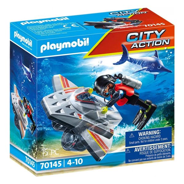 Playmobil Rescue Operation With Diving Scooter  