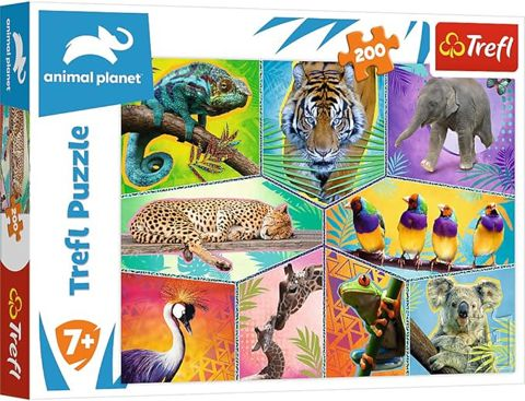 Trefl 13280 Exotic World 200 Teile, für Kinder ab 7 Jahren Puzzle Pieces, Exotisch Welt  / Constructions   