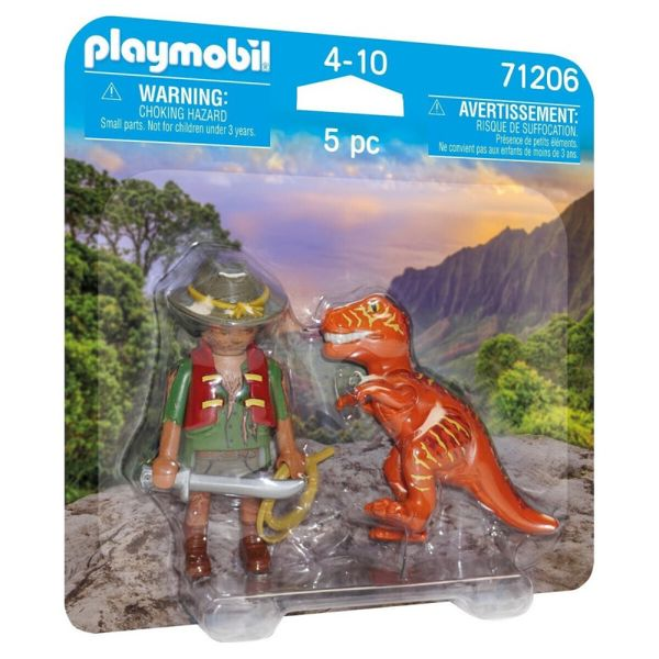 Playmobil Duopack Εξερευνητης Και T-Rex (71206) 