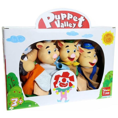 Puppet Valley Puppets (3 Pigs) 4 pcs. 7292M  / Wooden   