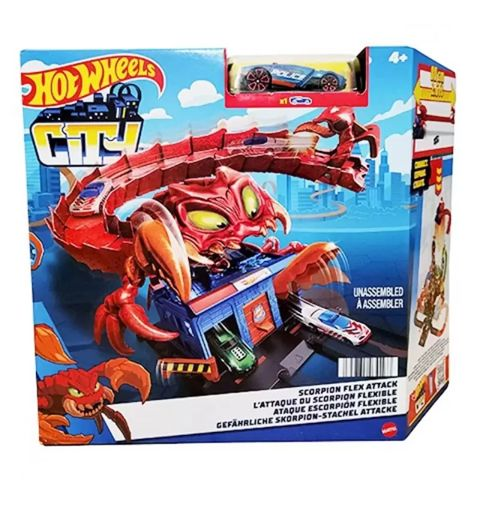 Mattel Hot Wheels City Wreck & Ride Scorpion Flex Attack Playset (HDR29-HDR32)  / Boys   