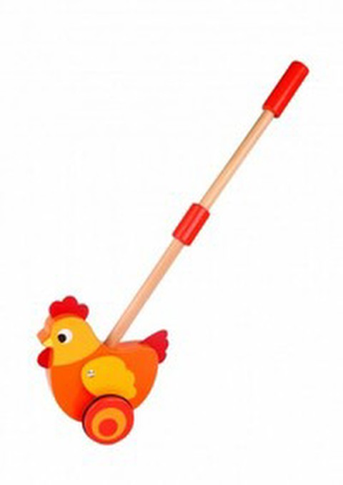 WOODEN SLIDING CHICKEN  / Wooden Toys   