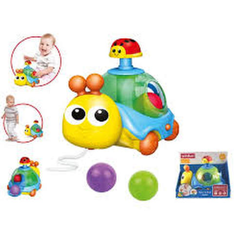 Συρομενο Σαλιγκαρι Με Μπαλιτσες Spin N’ Pull Snail (0674-NL)  / Fisher Price-WinFun-Clementoni-Playgo   