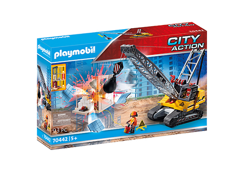 Γερανός κατεδάφισης με ερπύστριες και δομικά στοιχεία  / Playmobil   