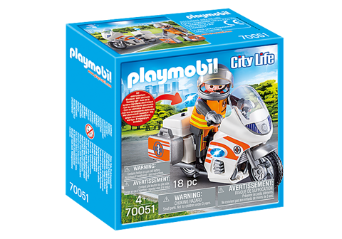 Rescuer with a Motorcycle  / Playmobil   