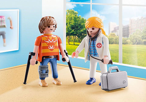 Duo Pack Γιατρός και ασθενής  / Playmobil   
