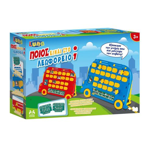 WHO IS ON THE 33X8X22CM LUNA TABLE BUS   / Board Games- Educational   
