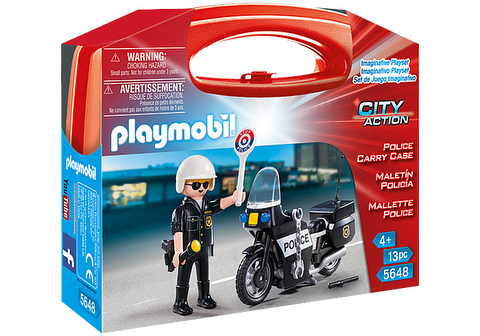 Βαλιτσάκι Αστυνόμος με μοτοσικλέτα  / Playmobil   