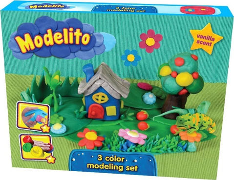 PLASTELINO CREATION SET WITH 3 COLORS SHAPES  / Constructions   