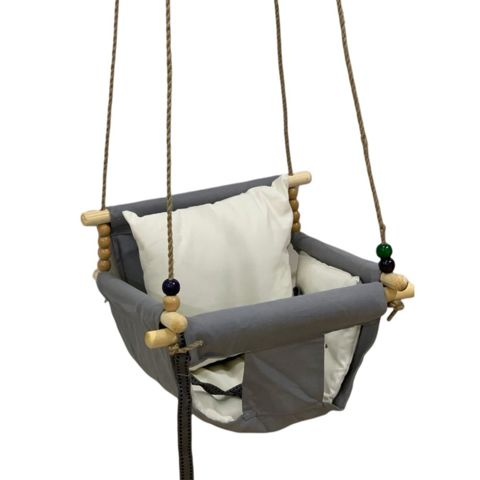 Just Baby Baby Hanging Swing With Cushion Gray 18+M JB.810.200.GREY  / Other Infants   