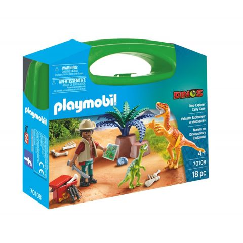 Playmobil Dinos Maxi Explorer And Dinosaur Suitcase 70108  / Playmobil   