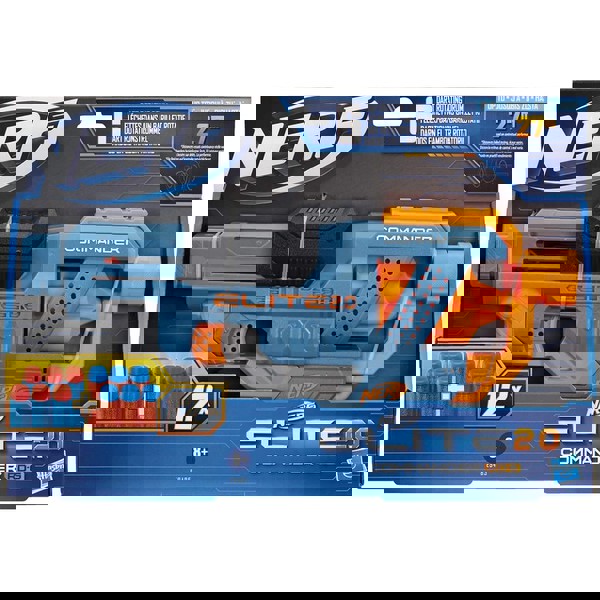 Hasbro Nerf Elite 2.0 Commander Rd-6 Blaster, 12 Official Nerf Darts 