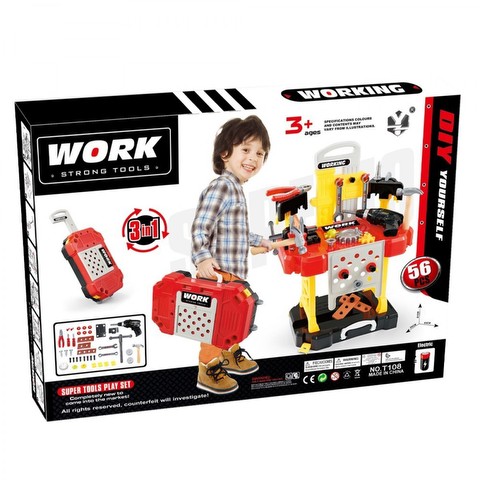 BENCH WITH TOOLS TURNED INTO A SUITCASE  / Tools, medical tools   