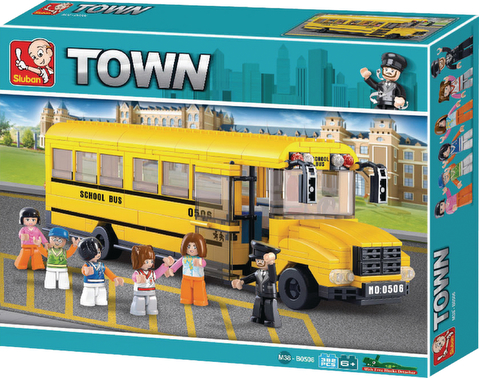 Sluban Town: Grand School Bus 382pcs  / Bricks- Magnetics   